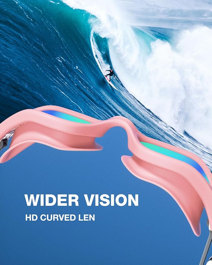 ZIONOR G1 Lite Swim Goggles with Swim Cap Comfortable Anti-fog Swimming Goggles Cap Set for Adult Men Women-StrideForce Fitness