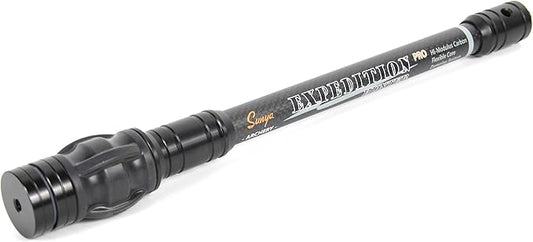 SUNYA Archery Bow Stabilizer for Compound Bow, Carbon Fiber Body Flexible Core, Damping System and Weights Kit, 8",10",12" 15" in Expedition Series-StrideForce Fitness