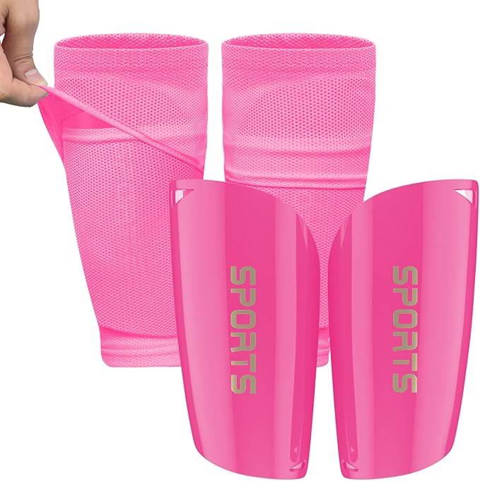 Kids Youth Soccer Shin Guards with Sleeves, Slip in Shinguards Soccer Shin Pads for 3-15 Years Old Boys Girls Child Teens-StrideForce Fitness