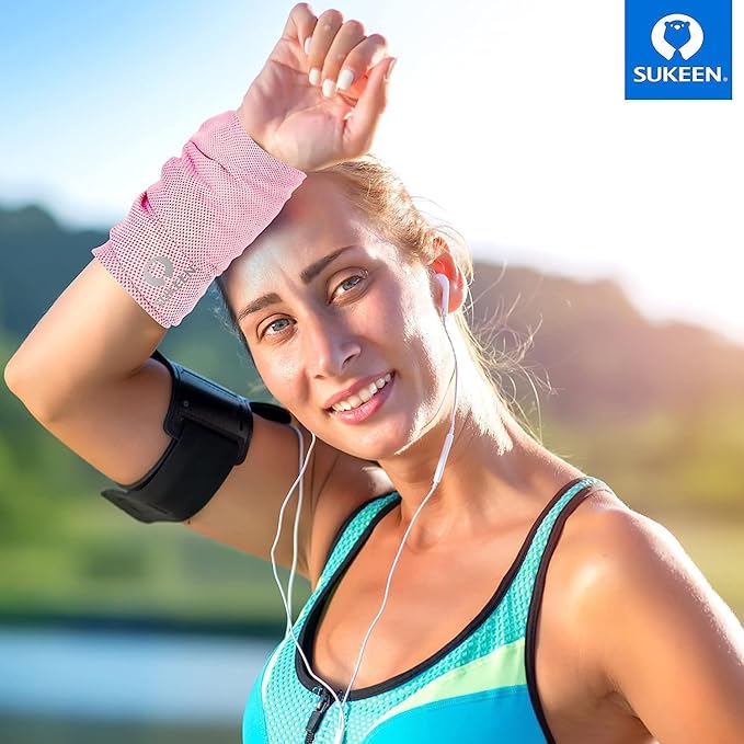 Sukeen Cooling Towel (40"x12"), Ice Towel Sets,Soft Breathable Chilly Towel,Microfiber Towel for Yoga,Sport,Running,Gym,Workout,Camping,Fitness,Workout & More Activities, 6 Pack-StrideForce Fitness