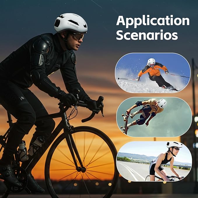 Smart Bike Helmet with Light: Bicycle Helmets for Adult Teens for Mountain & Road Cycling Electric Scooter Skateboard Skating-StrideForce Fitness