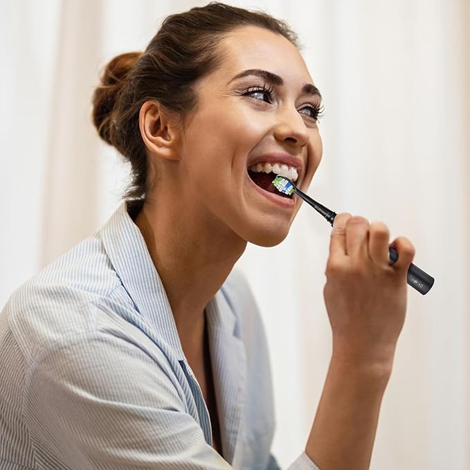 Bullnas Replacement Brush Heads Compatible with Philips Sonicare, Toothbrush Heads for Sonicare ProtectiveClean 4100 5100 5300 6100 Electric Toothbrush, 12 Count Ultimate Care Toothbrush Heads, Black