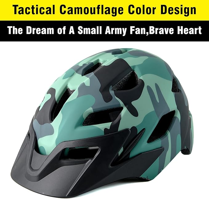 Kids Bike Helmet,Bavilk Kids Boys Girls Bike Helmets with LED Light Detachable Visor Children Youth Teen Multi-Sport for Skating Cycling Scooter Skateboard Adjustable & Lightweight 19.7"-22.4"-StrideForce Fitness