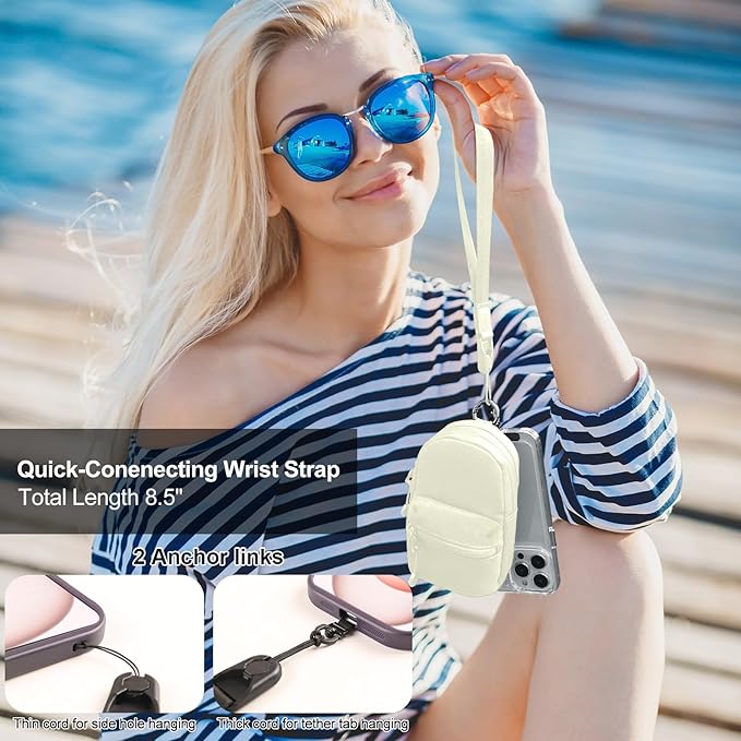 Phone Strap Crossbody Wrist Strap, Upgraded Phone Lanyard with Adjustable Purse-StrideForce Fitness