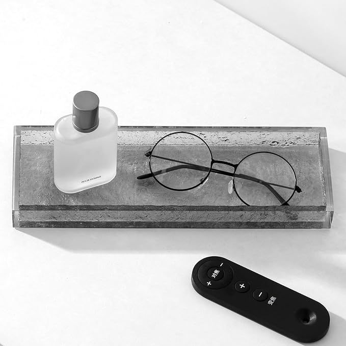 Bathroom Accessories Set, 4Pcs Hand Soap Dispenser and Toothbrush Holder Set, Tumbler Mouthwash Cup, Vanity Tray for Modern Home Decor Bathroom Countertop Organizer (Gray)