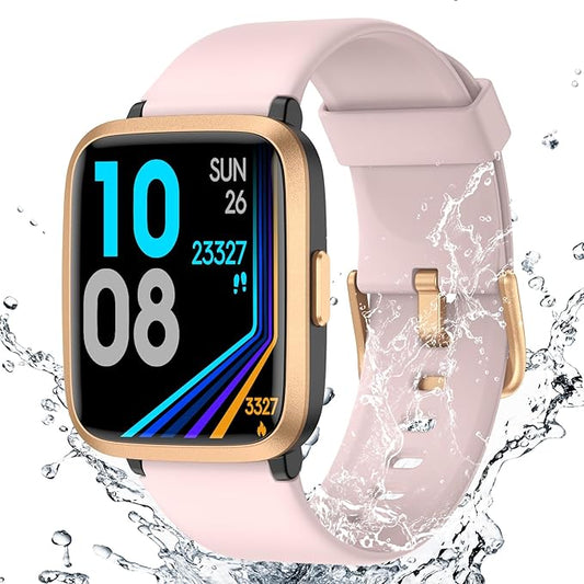 Fitness Tracker Watch with Heart Rate Monitor 5ATM Waterproof