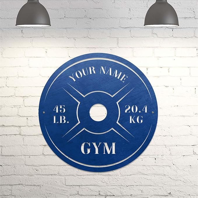 Personalized Home Gym LED Tin Metal Sign Multiple Sizes, Weight Lifting Exercise Workout Room Training Fitness Center Motivational Inspirational Quotes Decor Wall Art Hanging Accessories (07 LED)-StrideForce Fitness