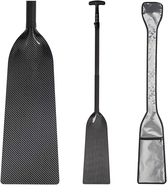 Dragon Boat Paddle Lightweight Full Carbon Fiber with Paddle Bag, 120/122/125CM (47/48/49 Inches) and Adjustable Dragon Boat Paddle115-130cm（）, IDBF Approved-StrideForce Fitness