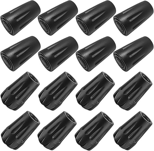 Trekking Pole Accessories Extra Thick and Wear Resisting Rubber Tips Snow Support Mud Support for Hiking Poles for All Common Trekking Poles, Hiking Sticks, Nordic Walking Poles with a Inner Diameter of 11mm/0.43"-StrideForce Fitness