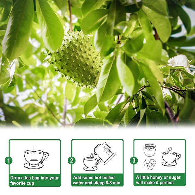 TEARELAE - Soursop Leaves Tea - 1.5g x 50 Count - 100% Pure Soursop Graviola Leaves Tea Bag - Country of Origin Thailand - Support Digestion & Rich In Nutrients-StrideForce Fitness