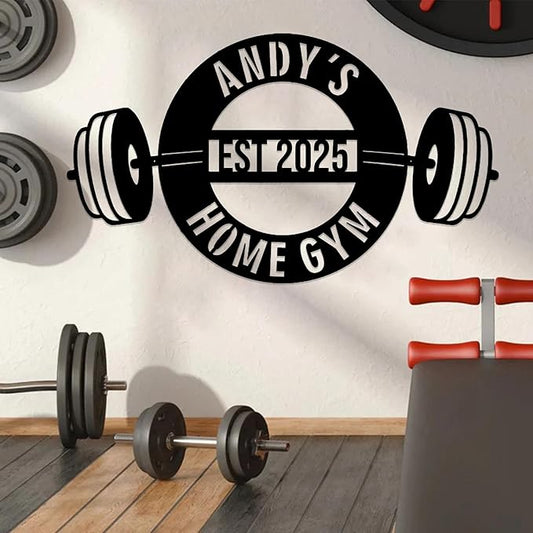 Luxury Personalized Gym Metal Sign, Custom Home Gym Sign, Home Gym Decorations, Gifts for Fitness Lovers, Workout Room Decor, Gym Signs for Home Gym, Christmas Gifts 1-StrideForce Fitness
