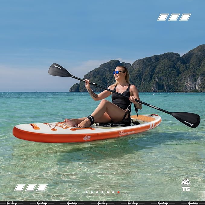 Inflatable Paddle Board with Premium SUP Board Accessories, Allround Paddle Boards for Adults/Kids,Stand Up Paddle Board Defender Collection-StrideForce Fitness