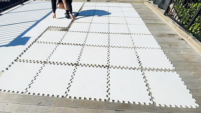 Potent Skateable Synthetic Ice Hockey Tiles (10-Pack, 21.6 SQFT) – Artificial Ice Rink Tiles for Home Hockey Training – Easy Interlocking Assembly, Expandable Design, Durable Self-Lubricating Surface-StrideForce Fitness