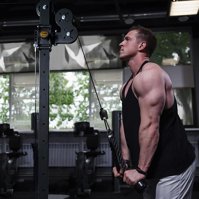 RitFit Multi-Function Squat Rack Power Cage PPC03 with Cable Crossover System, 1000LBS Capacity Power Rack and Packages with Optional Weight Bench, Barbell Weight Set, for Garage Workout & Home Gym-StrideForce Fitness