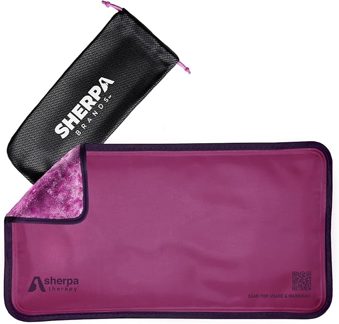 Small Soft Ice Packs for Injuries Reusable - Hot and Cold Flexible Gel Ice Packs Reusable for Ankle, Hand, Wrist, Head Pain Relief - 6" x 11" - Purple-StrideForce Fitness