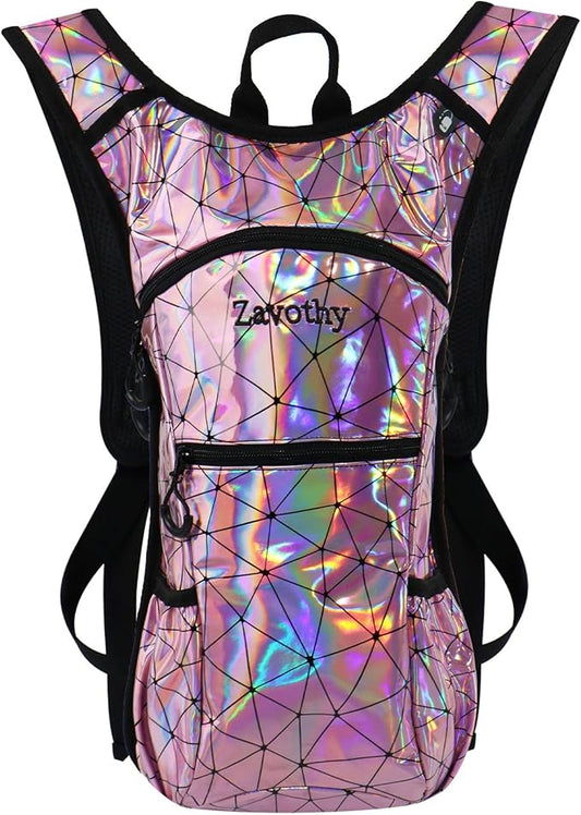 Reflective Hydration Backpack, Hydration Pack - Water Backpack with 2L/3L Hydration Bladder, Essential for Festivals - Rave Hydration Pack for Hiking, Running, Cycling, and Festivals-StrideForce Fitness