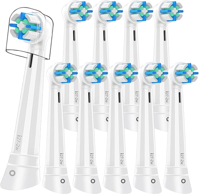 iO Replacement Heads Compatible with Oral b iO 2/3/4/5/6/7/8/9/10 Series Electric Toothbrush,Gum Care Toothbrush Head Compatible with Oral b iO Replacement Heads,10PCS White