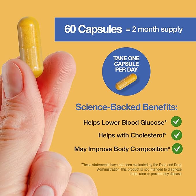 Berberine - High Absorption - 2200mg Equivalent - Herbal Supplement - Lower Blood Glucose - Helps Cholesterol - 60 Capsules-StrideForce Fitness