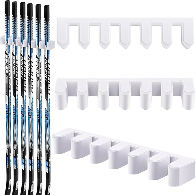 Yousoontic Hockey Stick Holder Wall Mount, 1-6 Stick Capacity, Ice and Field Hockey Organizer (Decor & Storage 2-in-1) for Home Garage Room Office Sports Decoration-StrideForce Fitness
