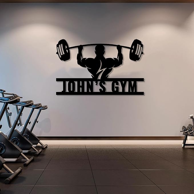 Luxury Personalized Home Gym Sign, Metal Wall Art, Home Gym Decor, Gifts for Fitness Lovers, Workout Room Decor-StrideForce Fitness