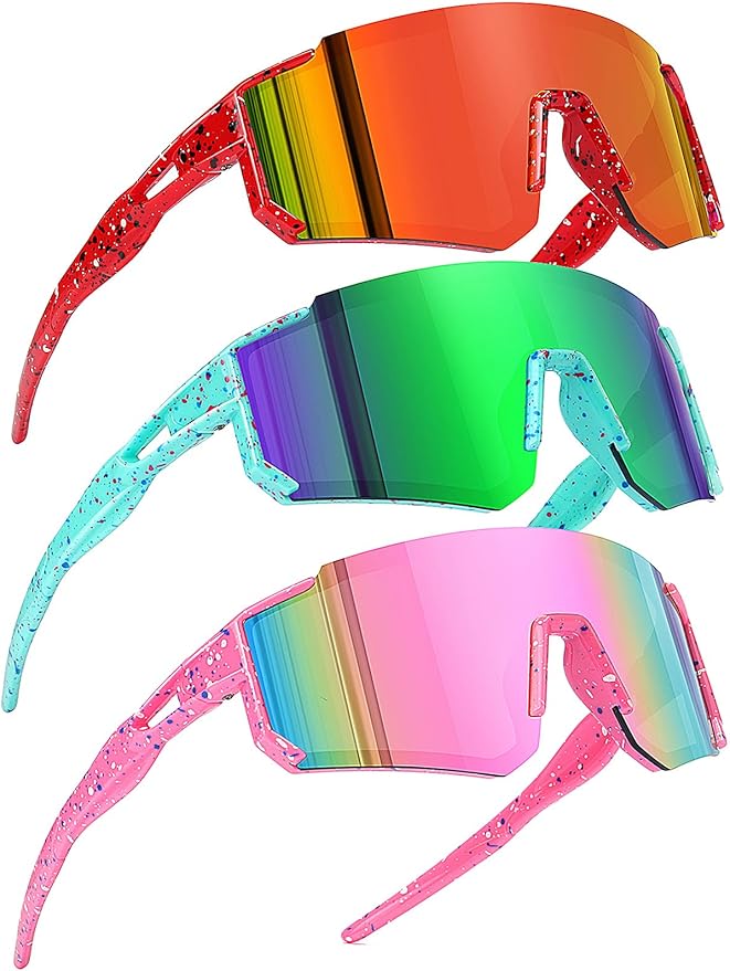 Youth Baseball Sunglasses Kids Sports Sunglasses for Boys Girls Softball Cycling Glasses UV400 Protection-StrideForce Fitness