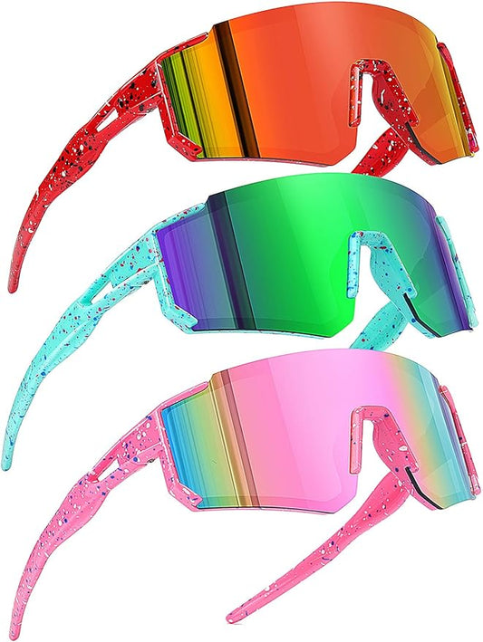 Youth Baseball Sunglasses Kids Sports Sunglasses for Boys Girls Softball Cycling Glasses UV400 Protection-StrideForce Fitness