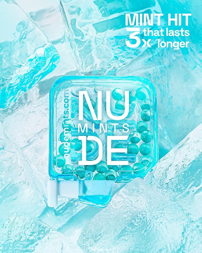 NUDE MINTS | Dual Action Liquid Capsules | Mouth Watering Mint - Lasts 3X Longer - 3X Stronger - Extreme Bad Breath Treatment For Adults - Sugar Free, 0 Calorie - Variety - 5 Pack - 150 Capsules