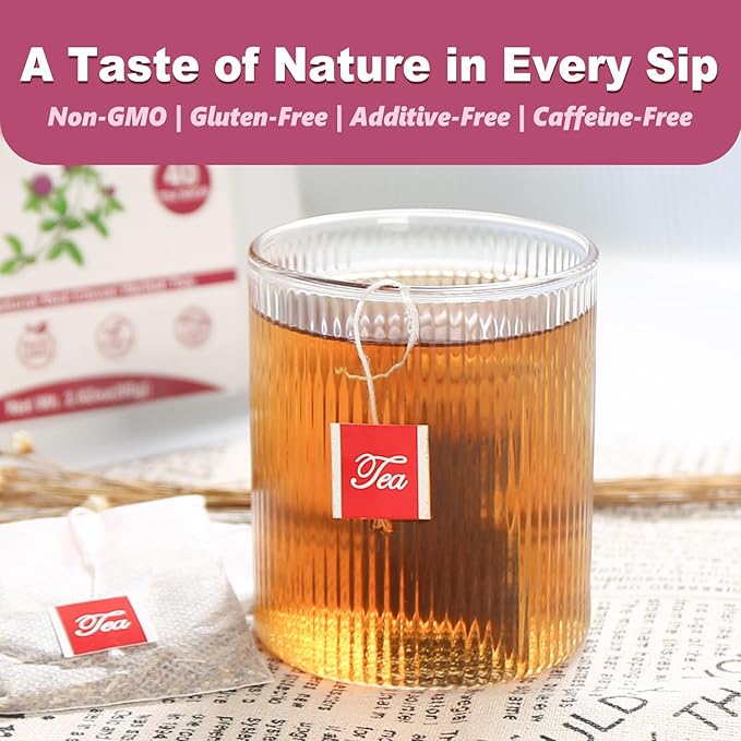 TEARELAE - Red Clover Tea Bags, 40 Count - Premium Natural Red Clover Herb - Caffeine-free Herbal Tea - Non-GMO - Support Skin Health-StrideForce Fitness
