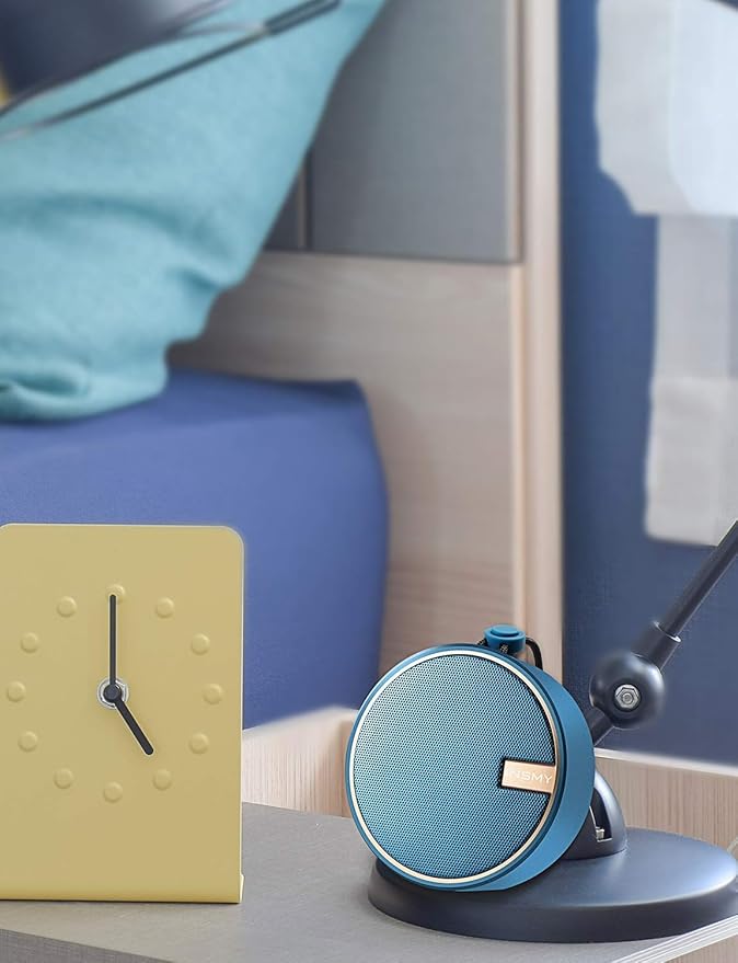 INSMY C12 IPX7 Waterproof Shower Bluetooth Speaker, Portable Small Speaker, Speakers Bluetooth Wireless Loud Clear Sound Support TF CSuard ction Cup for Outdoor Kayak Canoe Beach Gift (Navy)-StrideForce Fitness