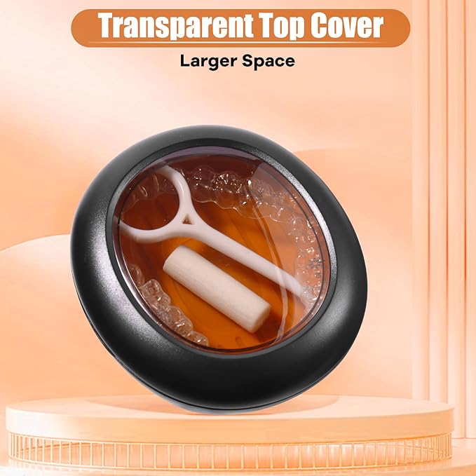 Retainer Case,Slim&Cute Retainer Case,Compatible with Invisalign,Aligner,with Vent Holes,Contain Remover Tool,Chewies