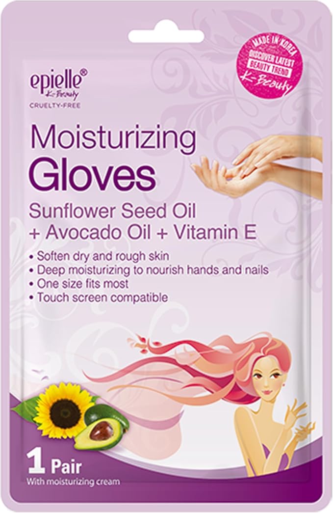 Epielle Hydrating & Moisturizing Hand & Foot Masks 12 Pairs, Relieve and Soften Dry Hands & Cracked Heels with Shea Butter & Sunflower Seed Oil, Korean Skin Care, Spa Set, Self Care Gifts for Women-StrideForce Fitness