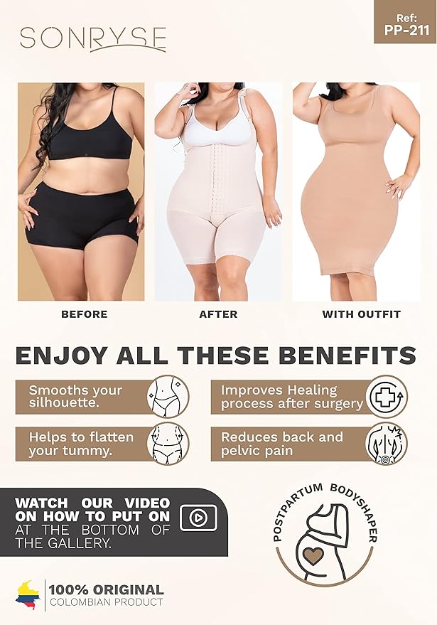 Sonryse Tummy Tuck Compression Garment for Women Fajas Colombianas Reductoras y Moldeadoras Stage 2 Faja-StrideForce Fitness