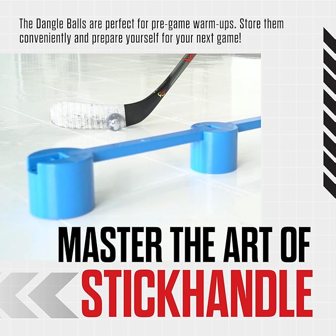 Snipers Edge Hockey Stickhandling Balls - Hockey Dangle Balls with Bag - Improve Stickhandling On and Off The Ice - Bring Anywhere!-StrideForce Fitness