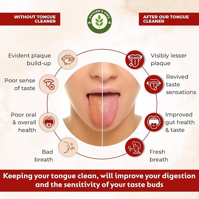 Tongue Scraper for Adults & Kids, Stainless Steel Tongue Cleaner for Fresh Breath, Remove Buildup, Portable Oral Care Tool, Tongue Scrubber for Hygiene, Ayurvedic Tongue Cleaning Kit