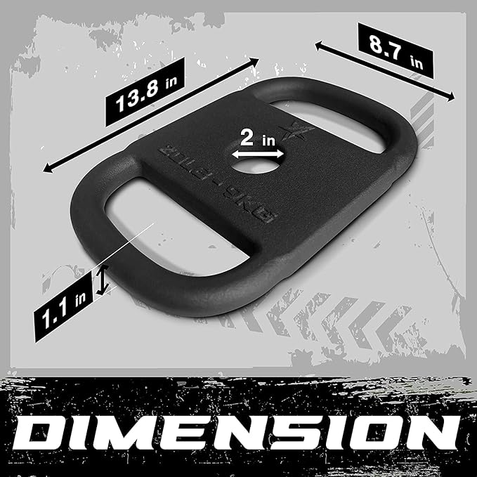 Yes4All US Design Patented Cast Iron Ruck Weight & Weight Plate for Strength Training, Fitness Workout - 20LB, Upgraded, Rounded Handle, Smooth Edge-StrideForce Fitness