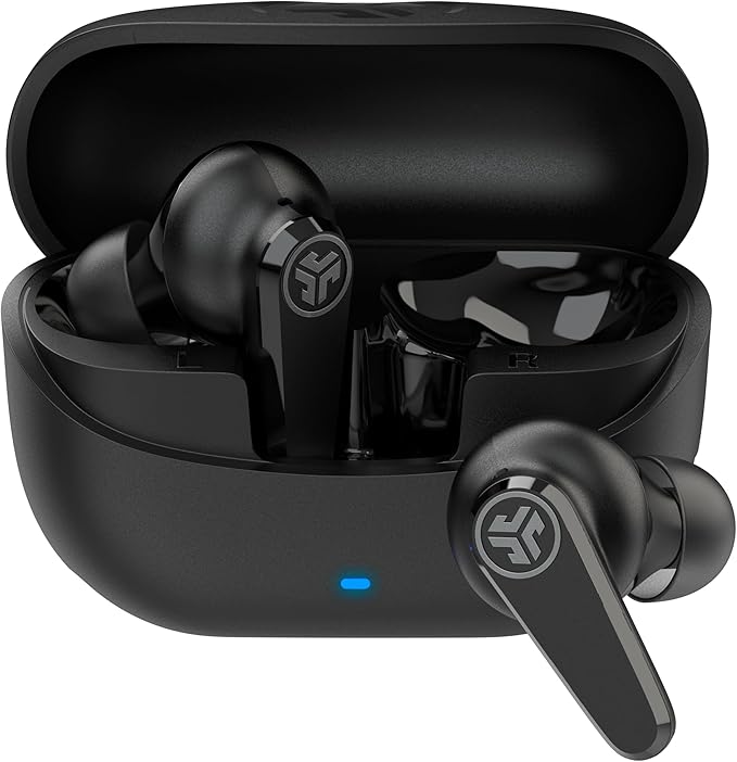 JLab Go Pods ANC True Wireless Bluetooth Earbuds & Charging Case, Hybrid Active Noise canceling + Be Aware for Safe Listening, 26+ Hours Total Playtime, Clear Calls, Custom Sound via App, Black-StrideForce Fitness