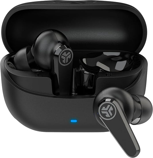 JLab Go Pods ANC True Wireless Bluetooth Earbuds & Charging Case, Hybrid Active Noise canceling + Be Aware for Safe Listening, 26+ Hours Total Playtime, Clear Calls, Custom Sound via App, Black-StrideForce Fitness