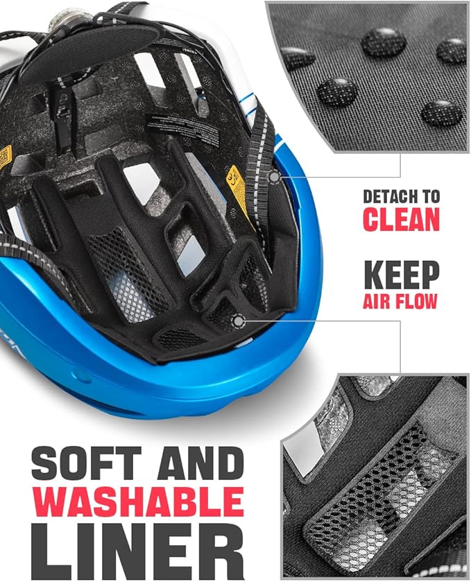 VICTGOAL Bike Helmet for Men Women with Led Light Detachable Magnetic Goggles Removable Sun Visor Mountain & Road Bicycle Helmets Adjustable Size Adult Cycling Helmets-StrideForce Fitness