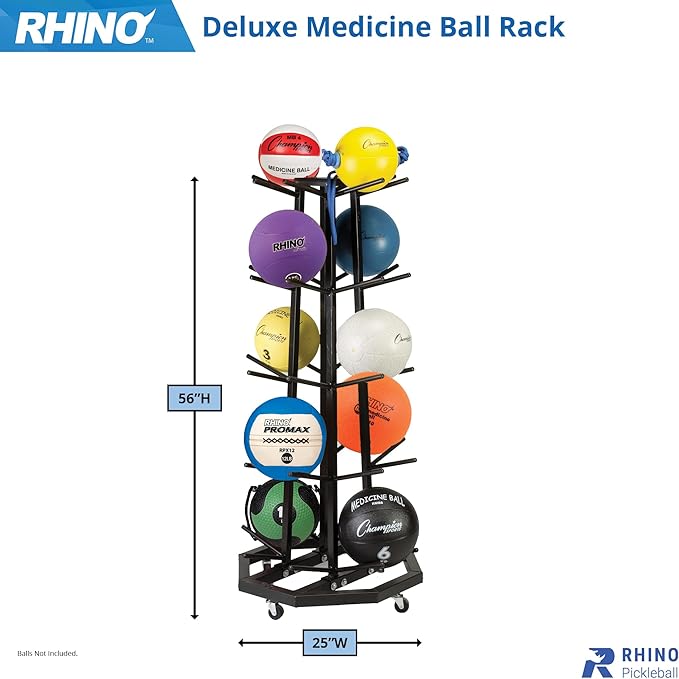 Champion Sports Medicine Ball Storage – Durable Trees & Racks, Multiple Styles, Sizes & Color Options for Organizing Medicine Balls in Home Gym or Fitness Facility-StrideForce Fitness