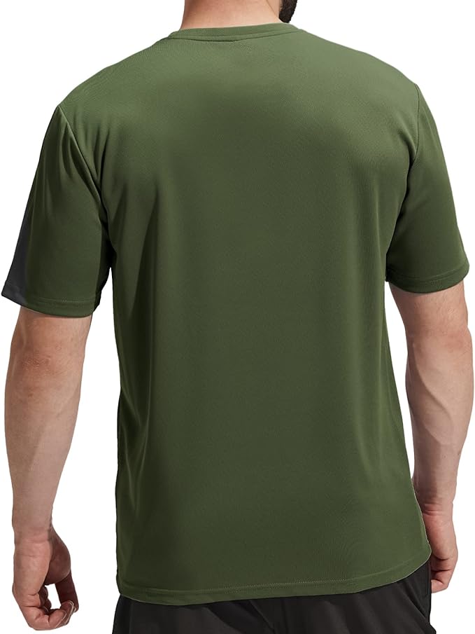 MIER Men's Quick Dry Workout Shirts Moisture Wicking Running Athletic Performance T-Shirts Recycled Polyester Top Tee-StrideForce Fitness