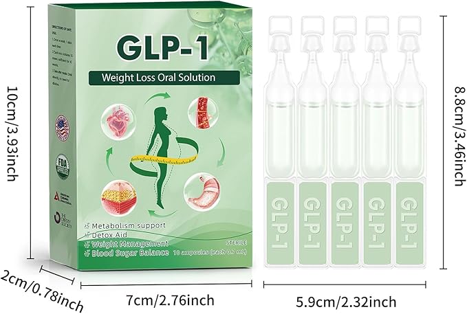 New GLP-1 Supplement Oral Solution, Advanced Diet Drops for Women and Men - Fast and Easy to Use (10 Packs - 1 Box)-StrideForce Fitness