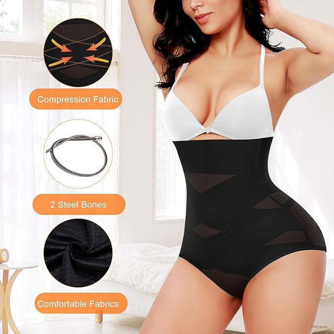 Tummy Control Shapewear Panties for Women High Waisted Body Shaper Slimming Shapewear Underwear Girdle Panty-StrideForce Fitness