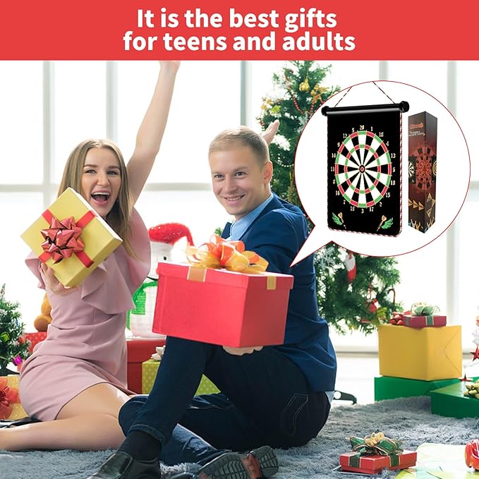Magnetic Dart Board Games for Kids with 12 Darts Outdoor Toys for Boys Age 8-13 Cool Stuff for Boys Gifts Ideas for Teenage Boys Girls Age 8 9 10 11 12 13 14 15 16 Game Room Decor-StrideForce Fitness