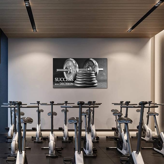 YeiLnm Workout Pictures for Home Gym Room Canvas Motivational Wall Decor 20"x36"-StrideForce Fitness