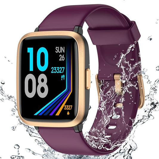 Fitness Tracker Watch with Heart Rate Monitor 5ATM Waterproof