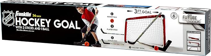 Franklin Sports 36" NHL Hockey Goal with 2 Sticks - Youth Hockey Goal and Stick Set - Official NHL Product-StrideForce Fitness