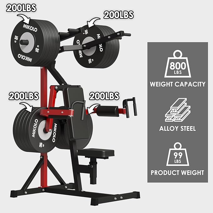 Mikolo Deltoid and Shoulder Press Machine, Lateral Raise Machine with Adjustable Seat and Backrest, 800 Weight Capacity Upper Body Machine-StrideForce Fitness