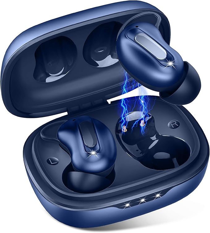 Sleep Earbuds, Mini ANC Wireless Earbuds Bluetooth 5.4 Headphones Deep Bass Stereo, 48H Playtime Ear Buds, 4 ENC Noise Cancelling Mic, In Ear IP7 Waterproof Earphones for Side Sleepers,Touch Control-StrideForce Fitness