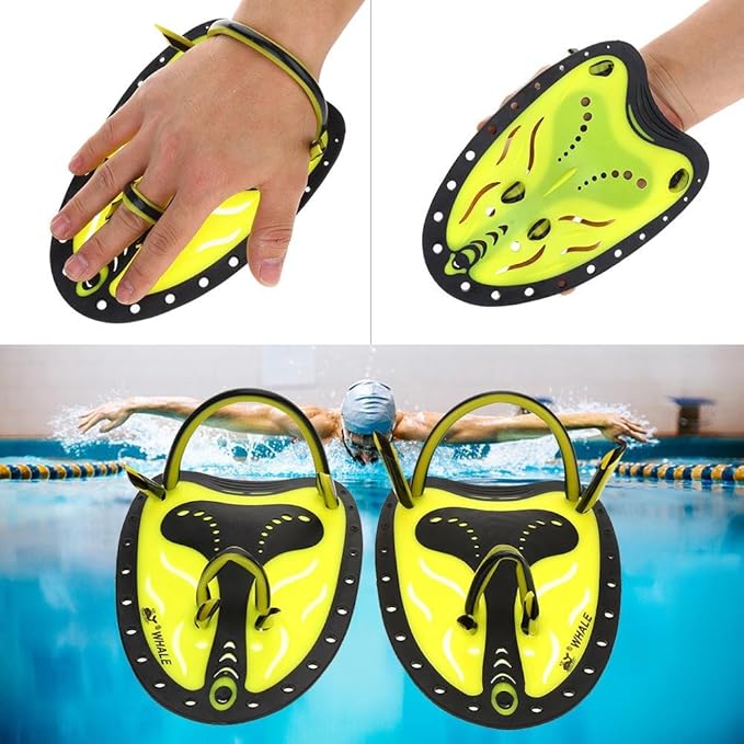 Swim Fins, Adjustable Kids Flippers for Swimming, Professional Swim Hand Paddles, Flat Paddles for Kids, Children, Men, Women-StrideForce Fitness
