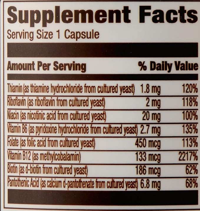 Amazon Elements B Complex, 65 Capsules-StrideForce Fitness